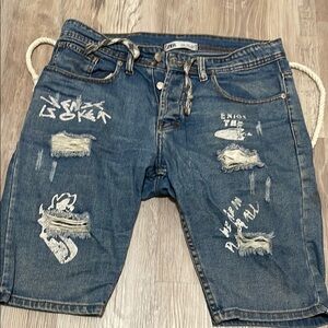 Denim Distressed Men's Shorts